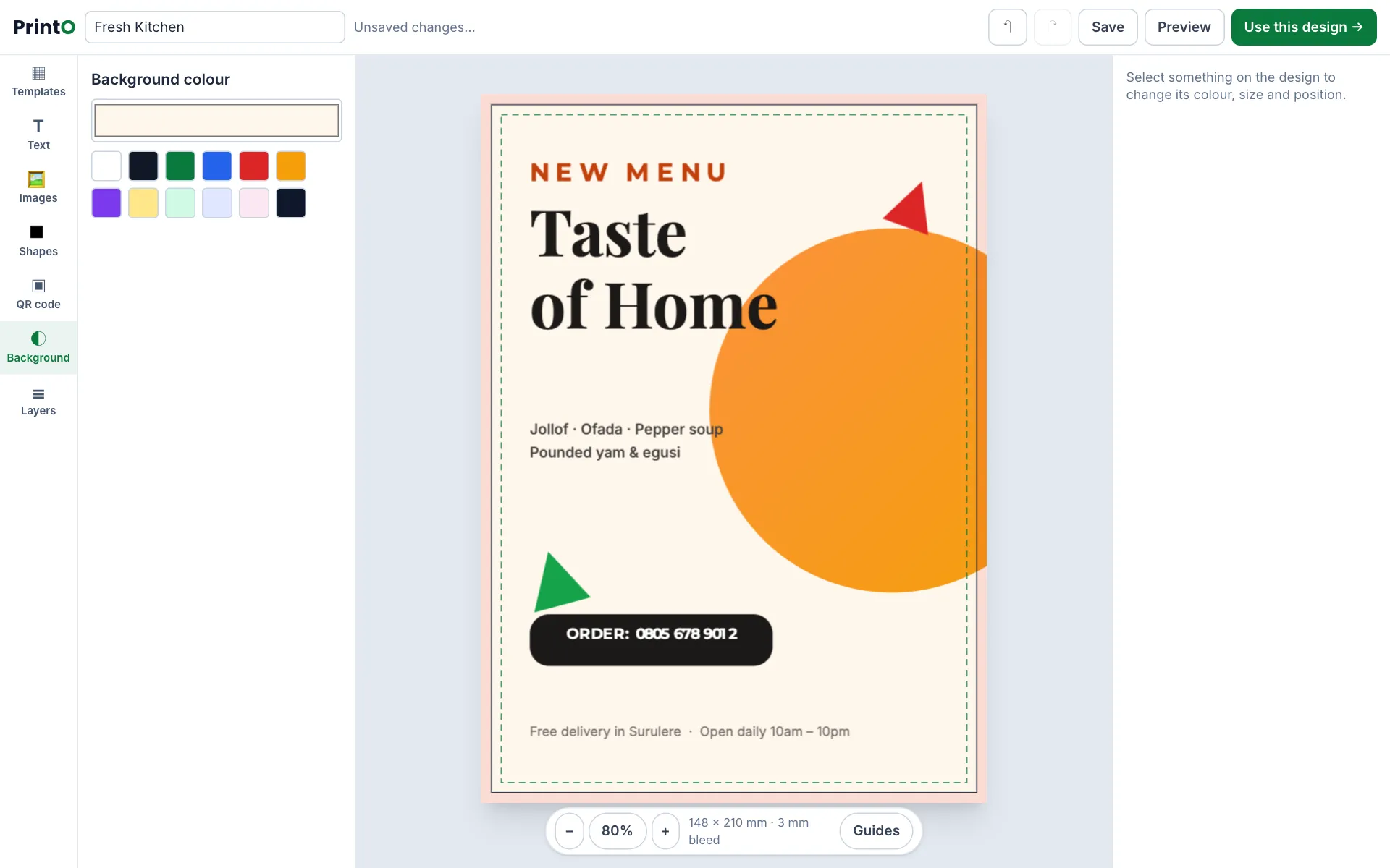 PrintO design studio screen